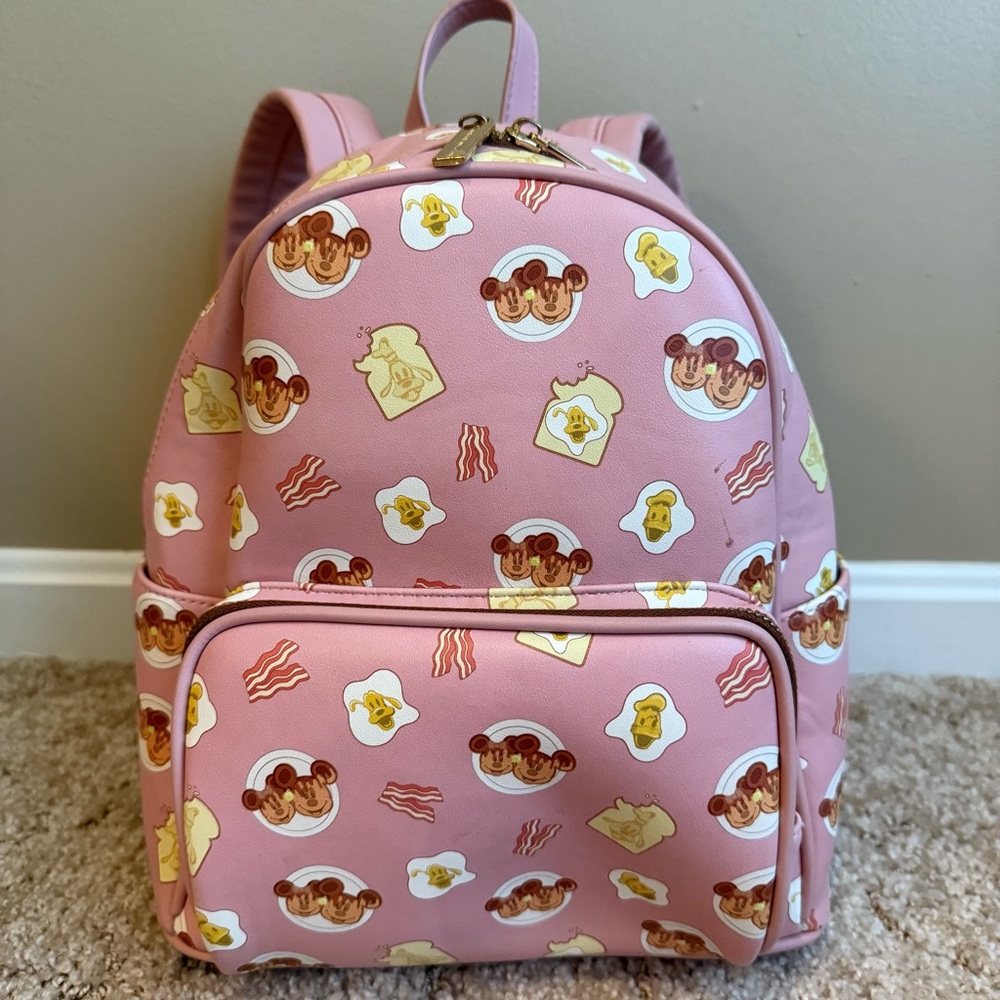 Danielle Nicole Mickey Waffle Pink and Yellow Bag
